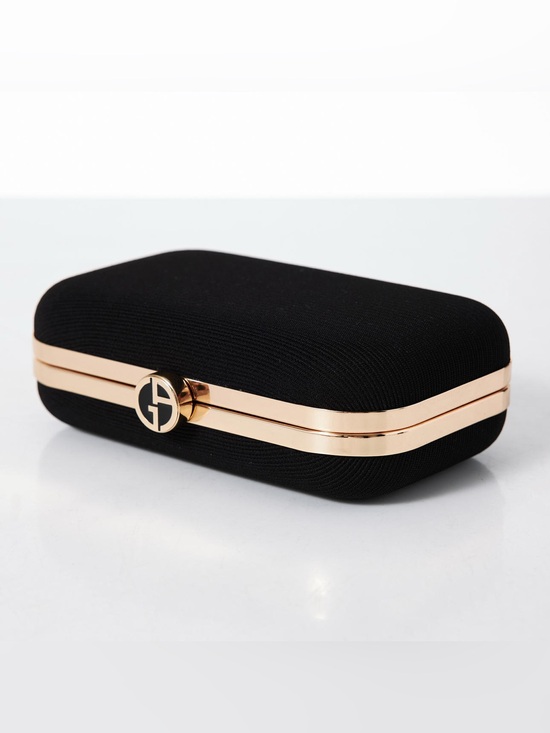 Giorgio Armani Handbags - Giorgio Armani Black Clutch with Gold Hardware